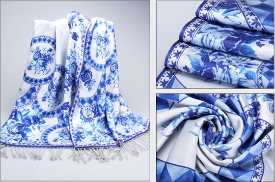 青花瓷圍巾