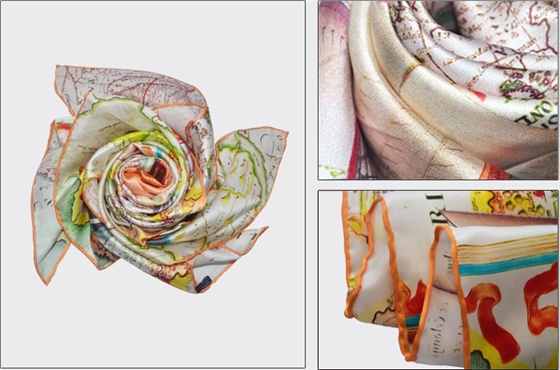 真絲圍巾 印花圍巾 女士方巾 圍巾定制