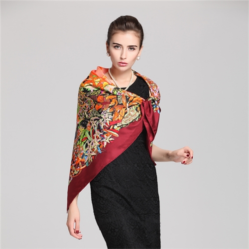 真絲印花圍巾