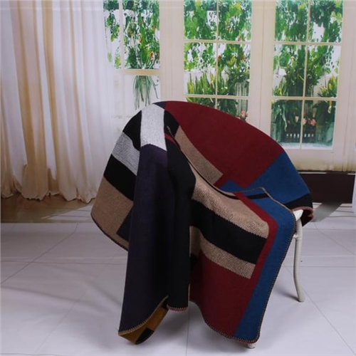 歐美格子羊毛披肩