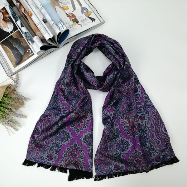 男士紫色迷情圍巾